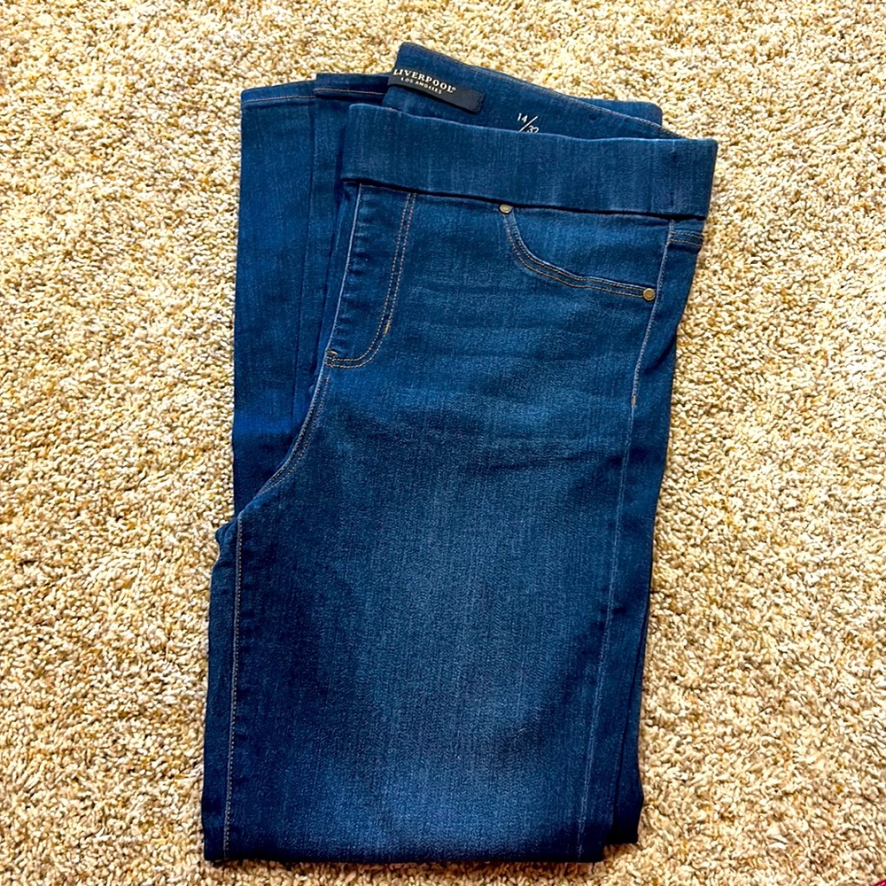 Liverpool elastic waist skinny jeans